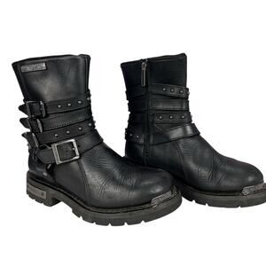Harley Davidson Women’s Black Eddington Boots Size 8
